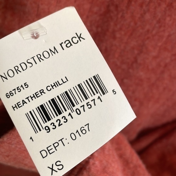 Nordstrom PST by Project Social T V- Neck Knit Sweater Heather Chilli Women's XS - Picture 4 of 9